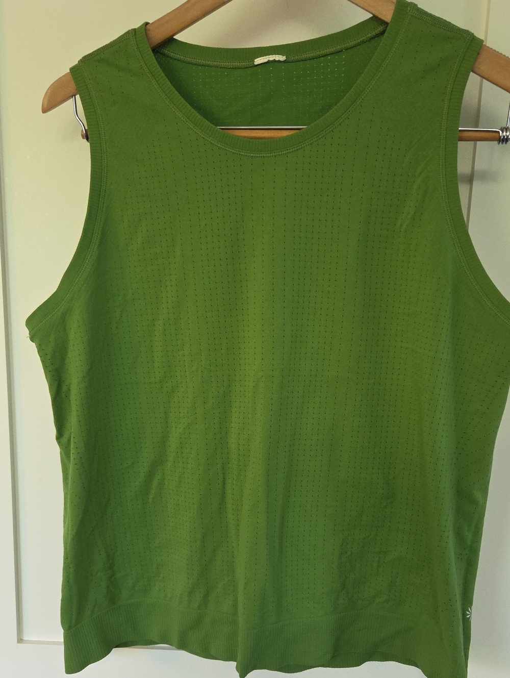 Athleta Bright Green Perforated Knit Tank